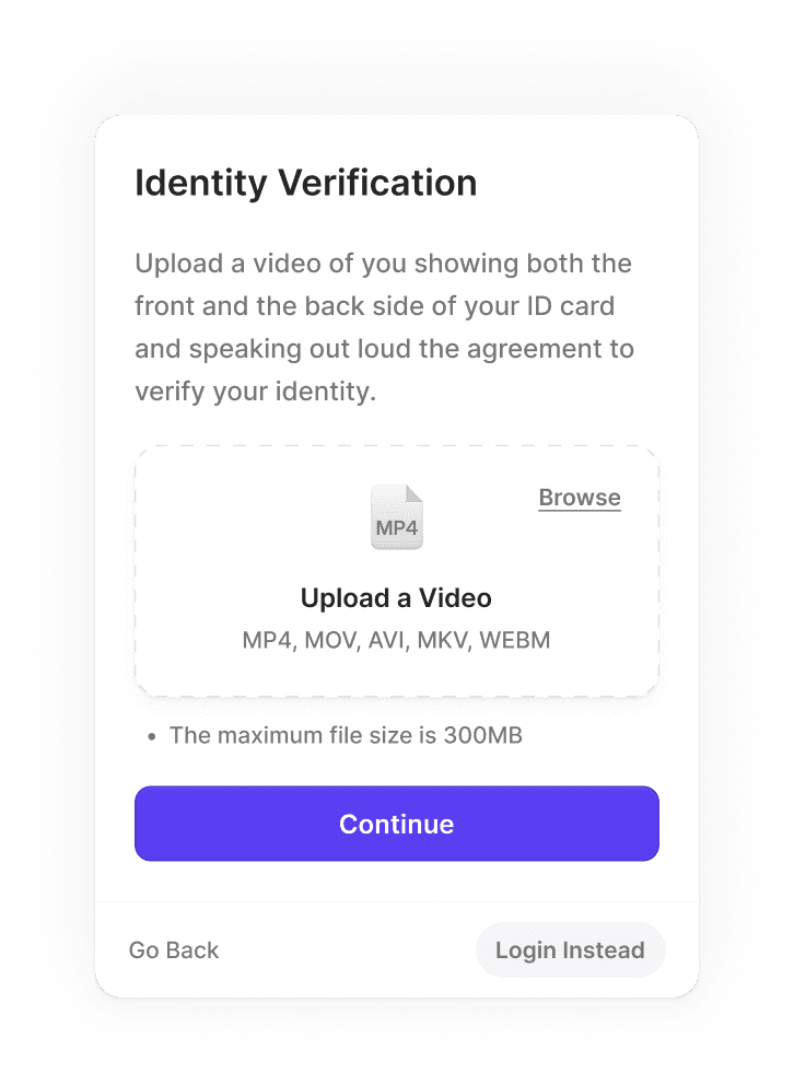 Complete KYC Verification